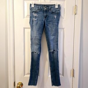 Hollister Distressed Blue Jeans size 0